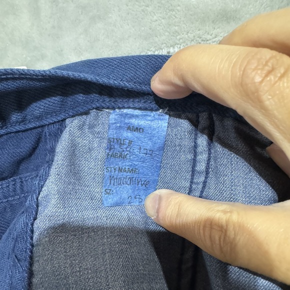 AMO Madeline Jogger Pants Womens 25 Blue Neptune Relaxed Tapered Made USA Casual - Picture 5 of 10